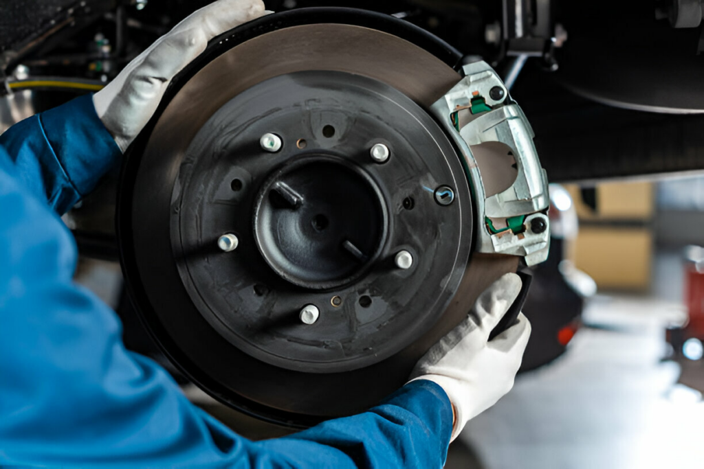 Wheel balancing service at Riverview Tires